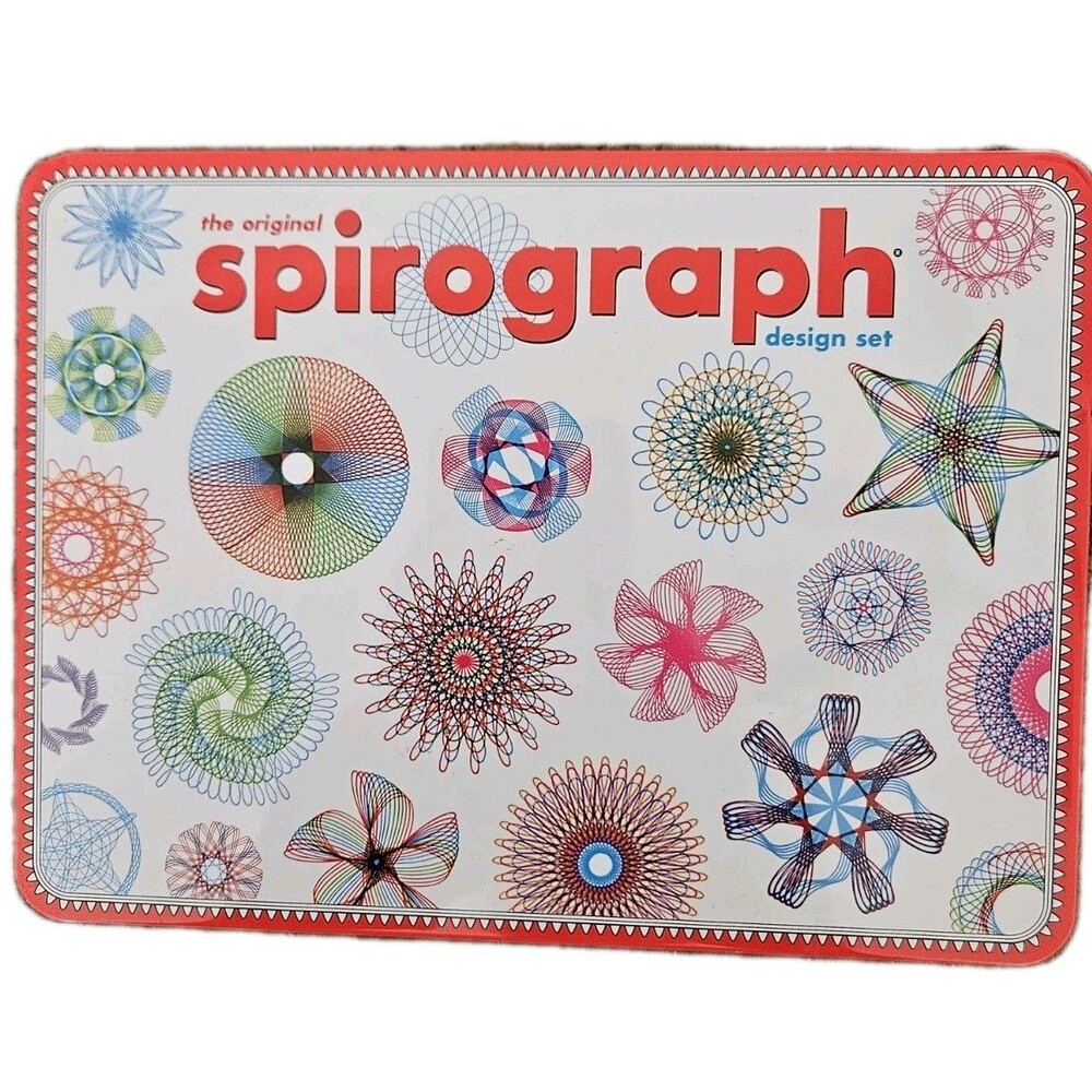 The Original SPIROGRAPH Design Set in a Tin Travel Complete  Novelty Art Vintage